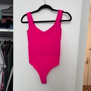 🔺CLOSET SALE: EVERYTHING MUST GO🔺 Vibrant Pink Thong Bodysuit